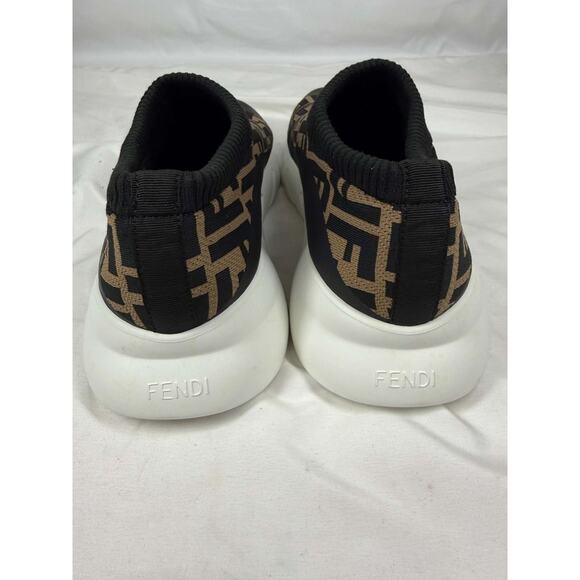 Men\'s Size 12 Fendi Zucca FF Logo Printed Sock Sneakers SPB-JB 366628 main image 9